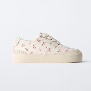 Zara Kids Floral Plimsolls Sneakers